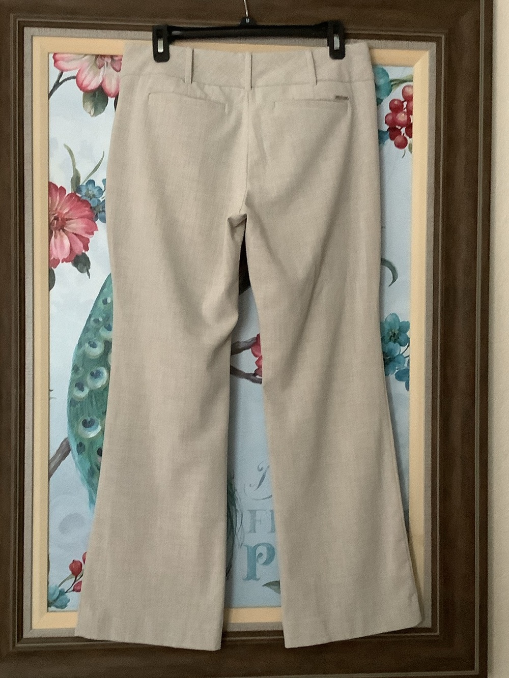 Classic Beige Boot-Cut Dress Pants - Picture 3 of 8